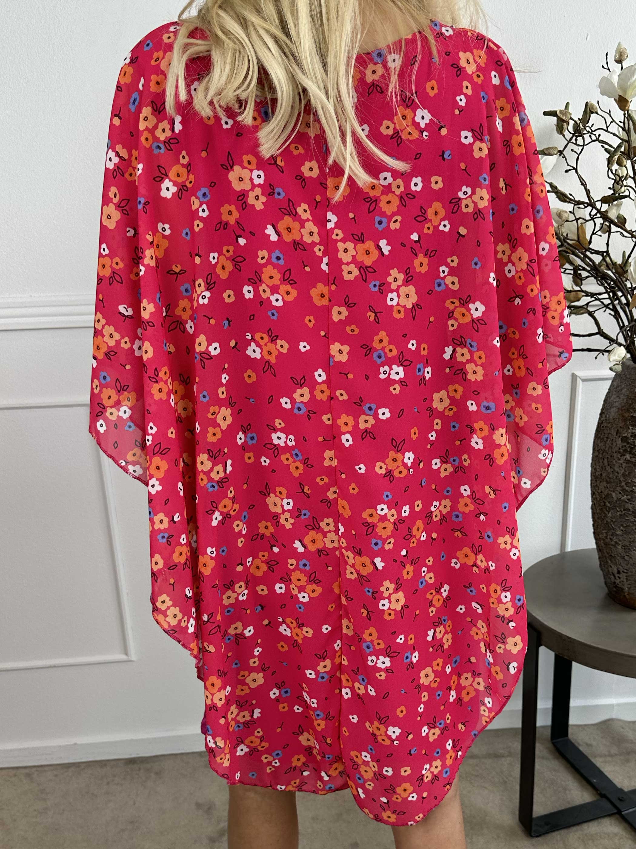 Kenya Small Flower - Tunikaklänning i chiffong med blommönster